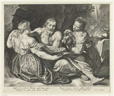 Lot berusad av sina döttrar av Willem Isaacsz. van Swanenburg