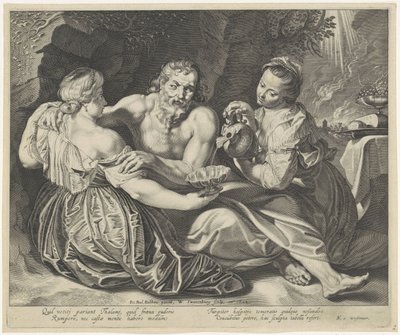 Lot berusad av sina döttrar av Willem Isaacsz. van Swanenburg