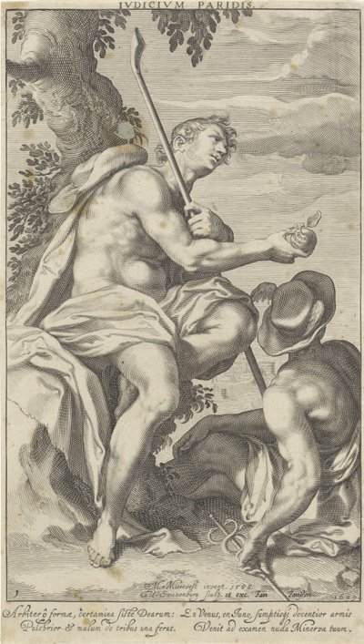 Paris och Mercurius Judgment of Paris (titel på objekt) Oordeel van Paris (serietitel) av Willem Isaacsz. van Swanenburg