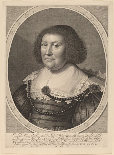Catherine, grevinna av Pallandt av Willem Jacobsz Delff after Michiel van Miereveld
