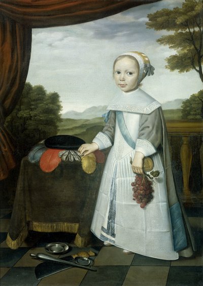 Porträtt av Johannes van Rees (1662-1690/91), halvbror till Elisabeth van Oosten, som ett barn av Willem Jansz. Ploy (attributed to)