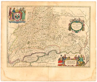 Karta över Ryssland Från: Världskarta..., 1645 av Willem Janszoon Blaeu