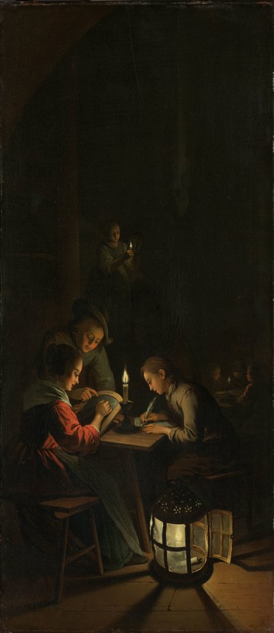 Triptyk: Allegory of Art Training av Willem Joseph Laquy