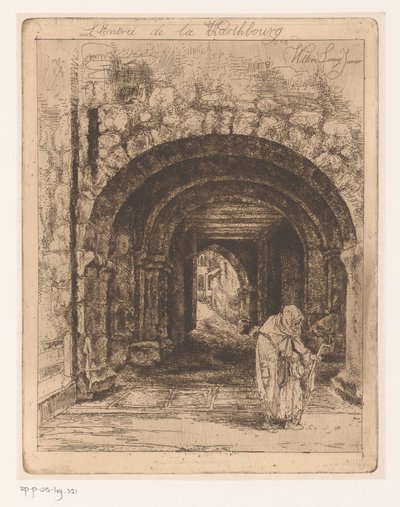 Ingångsporten till Wartburg i Eisenach L