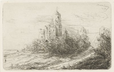 Ruinerna av slottet i Strömberg av Willem Matthias Jan van Dielen