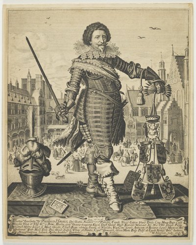 Frederik Hendrik, Prins av Orange, ca 1634 (gravyr) av Willem Outgertsz Akersloot