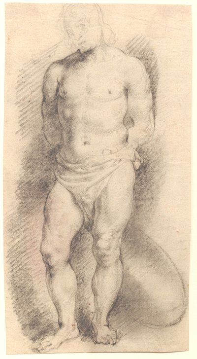 Framifrån av en mansfigur av Willem Panneels