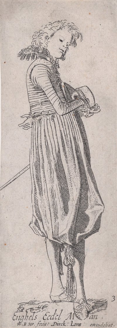 English Nobleman, from Noblemen of Different Countries, Plate 3, ca. 1615. av Willem Pietersz. Buytewech