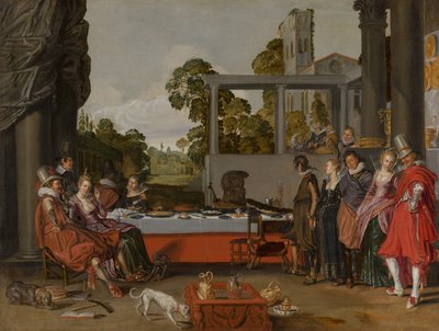Glad sällskap på en terrass, 1616-17 av Willem Pietersz Buytewech