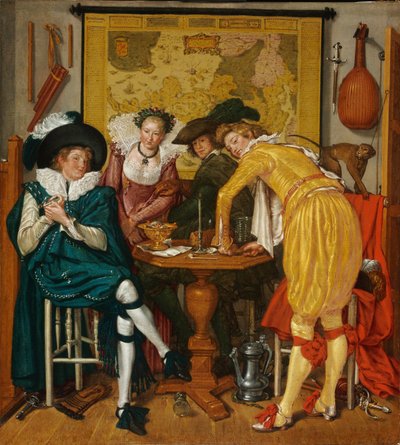 Gott sällskap - Buytewech, Willem Pietersz. (1591/92-1624) - 1620 - Olja på duk - 72,6x65,4 - Museum of Fine Arts, Budapest av Willem Pietersz Buytewech