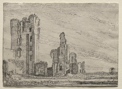 Ruinerna av slottet Huys Te Kleef nära Haarlem av Willem Pietersz Buytewech