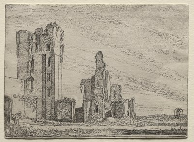 Ruinerna av slottet Huys Te Kleef nära Haarlem, ca. 1616. av Willem Pietersz Buytewech