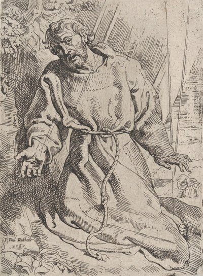 Saint Francis tar emot Stigmata, ca. 1613-14. av Willem Pietersz. Buytewech