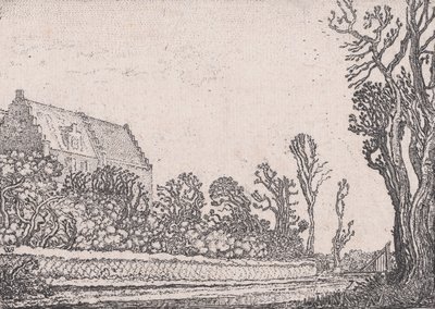 Huset med trappgaveln, från Verscheyden Landtschapjes Various Little Lands..., ca. 1616. av Willem Pietersz. Buytewech