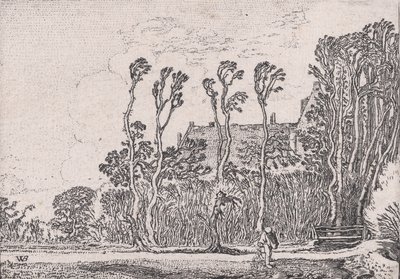 Såmaskinen, från Verscheyden Landtschapjes Olika små landskap, tavla 5, ca. 1616. av Willem Pietersz. Buytewech