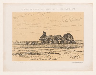 Dolmen i Tynaarlo i Drenthe Dolmen i Tinaarlo. Drenthe (titel på objekt) Album av den holländska åskådaren nr 3 (serietitel) av Willem Roelofs (I)