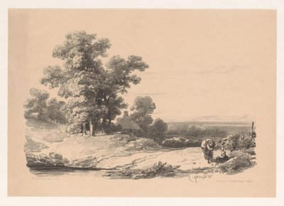 Landskap med två kvinnor av Willem Roelofs (I)