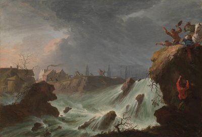 Genombrottet av Sint Antoniesdijk vid Houtewael år 1651 av Willem Schellinks