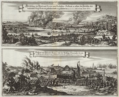Holländskt perspektiv på marinanfallet på Themsen av Willem Schellinks