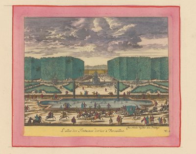 Allee der goldenen Brunnen in den Gärten von Versailles av Willem Swidde