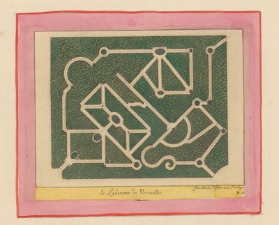 Grundriss des Labyrinths von Versailles av Willem Swidde