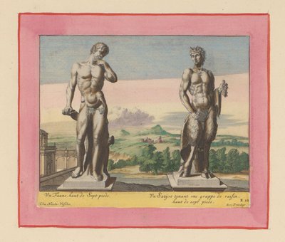 Statuen eines Fauns und eines Satyrs mit Trauben av Willem Swidde