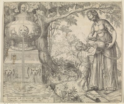 Hagar ger Ismael att dricka Hagars och Ismaels historia (serietitel) av Willem Thibaut