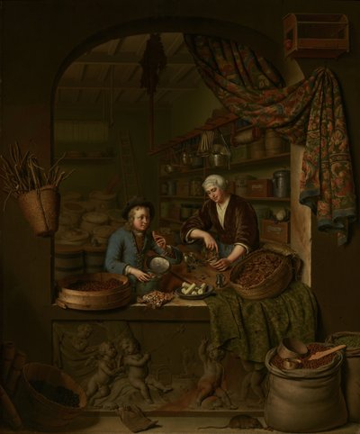 En speceriaffär av Willem Van Mieris
