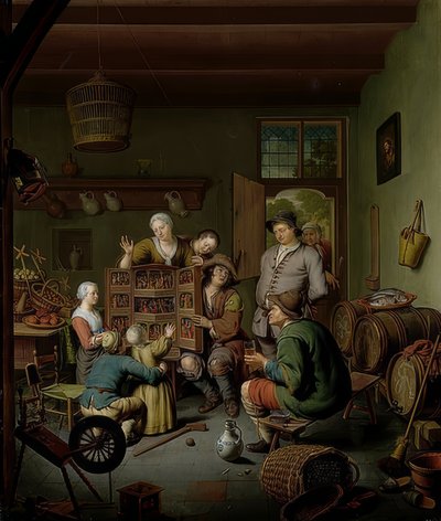 Lådan med rariteter (? T Fraay Curieus). 1718 av Willem Van Mieris