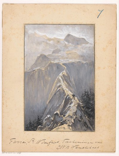 Pojke går på en bergsstig av Ludwig Willem Reymert Wenckebach