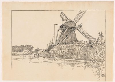 Kvarn vid vattnet av Ludwig Willem Reymert Wenckebach