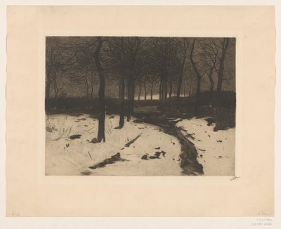 Skogsstig i Ewijkshoeve av Willem Witsen (signed by artist)