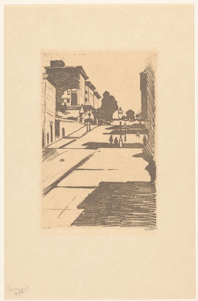 Utsikt över Maison Street och Fairmont Hotel i San Francisco Fairmont (titel på objekt) av Willem Witsen (signed by artist)