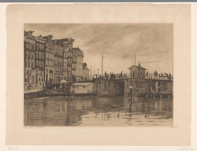 Utsikt över Kraansluis i Amsterdam av Willem Witsen (signed by artist)