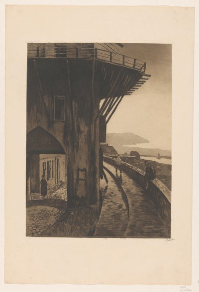 Utsikt över Molenpoort i Wijk bij Duurstede av Willem Witsen (signed by artist)