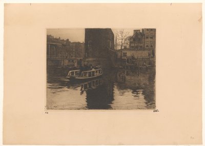 Vy över övertagandet vid Montelbaanstoren i Amsterdam av Willem Witsen (signed by artist)
