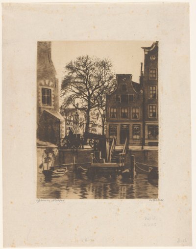 Övertalning på Montelbaanstoren i Amsterdam av Willem Witsen (signed by artist)