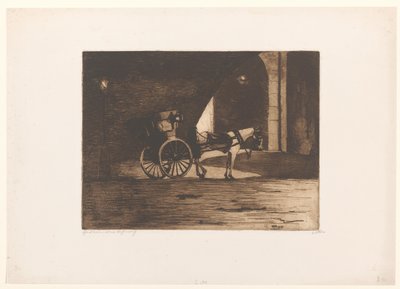 Vagn under Waterloo Bridge i London av Willem Witsen (signed by artist)
