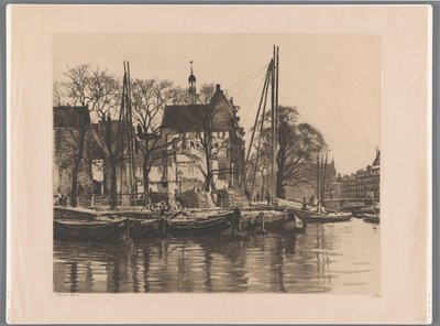 Rivning av en byggnad där Binnenkant och Prins Hendrikkade möts Inuti med haveri av Willem Witsen (signed by artist)