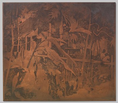 Bambubro över kali i Buitenzorg av Willem Arnoldus Witsen