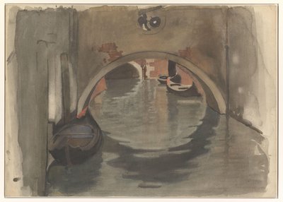 Se under en välvd bro i Venedig av Willem Arnoldus Witsen