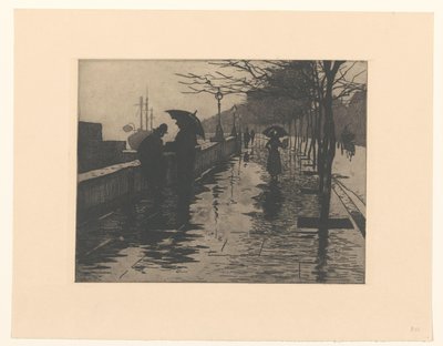 Vy över Victoria Embankment i London av Willem Arnoldus Witsen