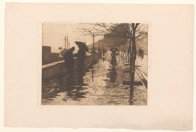 Vy över Victoria Embankment i London av Willem Arnoldus Witsen