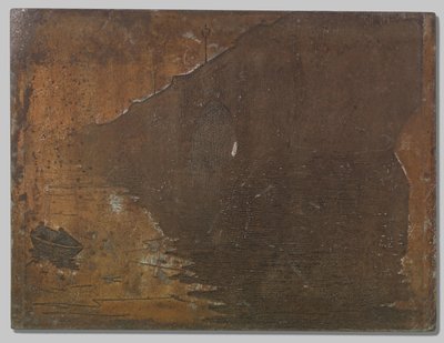 Vy över Waterloo Bridge i dimman i London av Willem Arnoldus Witsen