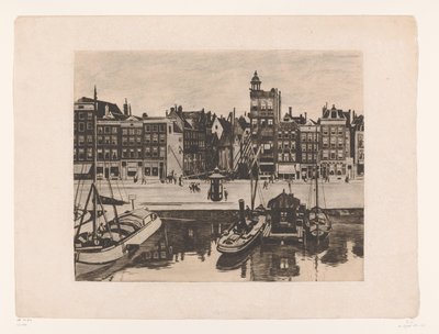 Vy över Damrak av Willem Witsen