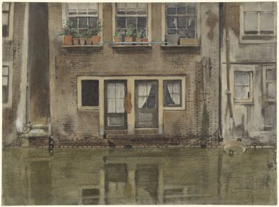 Hus på en kanal i Amsterdam av Willem Arnoldus Witsen