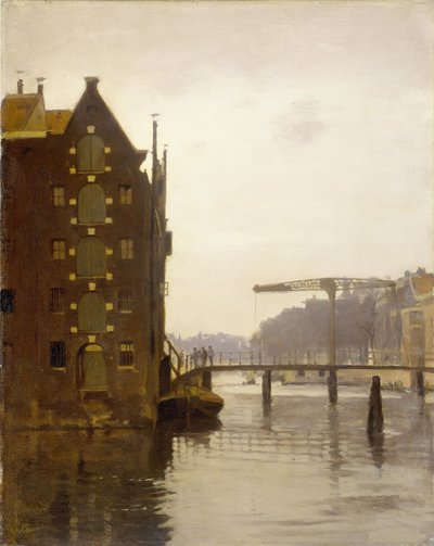 Lager på en Amsterdam-kanal vid Uilenburg av Willem Arnoldus Witsen
