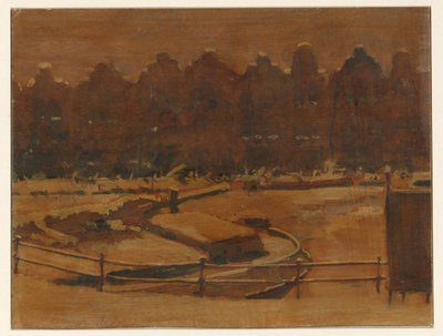 Lager på en kaj i Amsterdam i snön av Willem Arnoldus Witsen