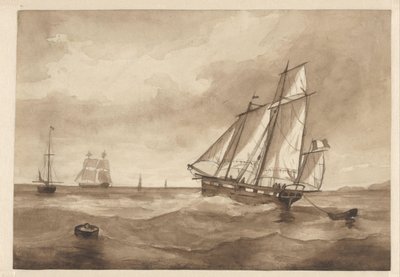 Fartyg på havet av Willem Witsen