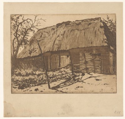 Ladugård med staket i Brabant av Willem Arnoldus Witsen
